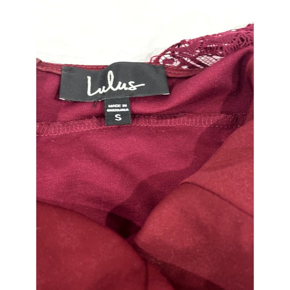 LULUS Women's Burgundy Long Dress SMALL - Picture 3 of 6